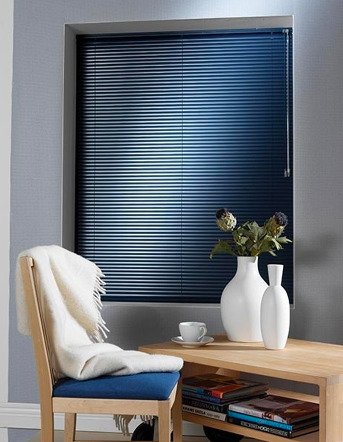Blue blinds legacy photo from the previous 805 Shutters website